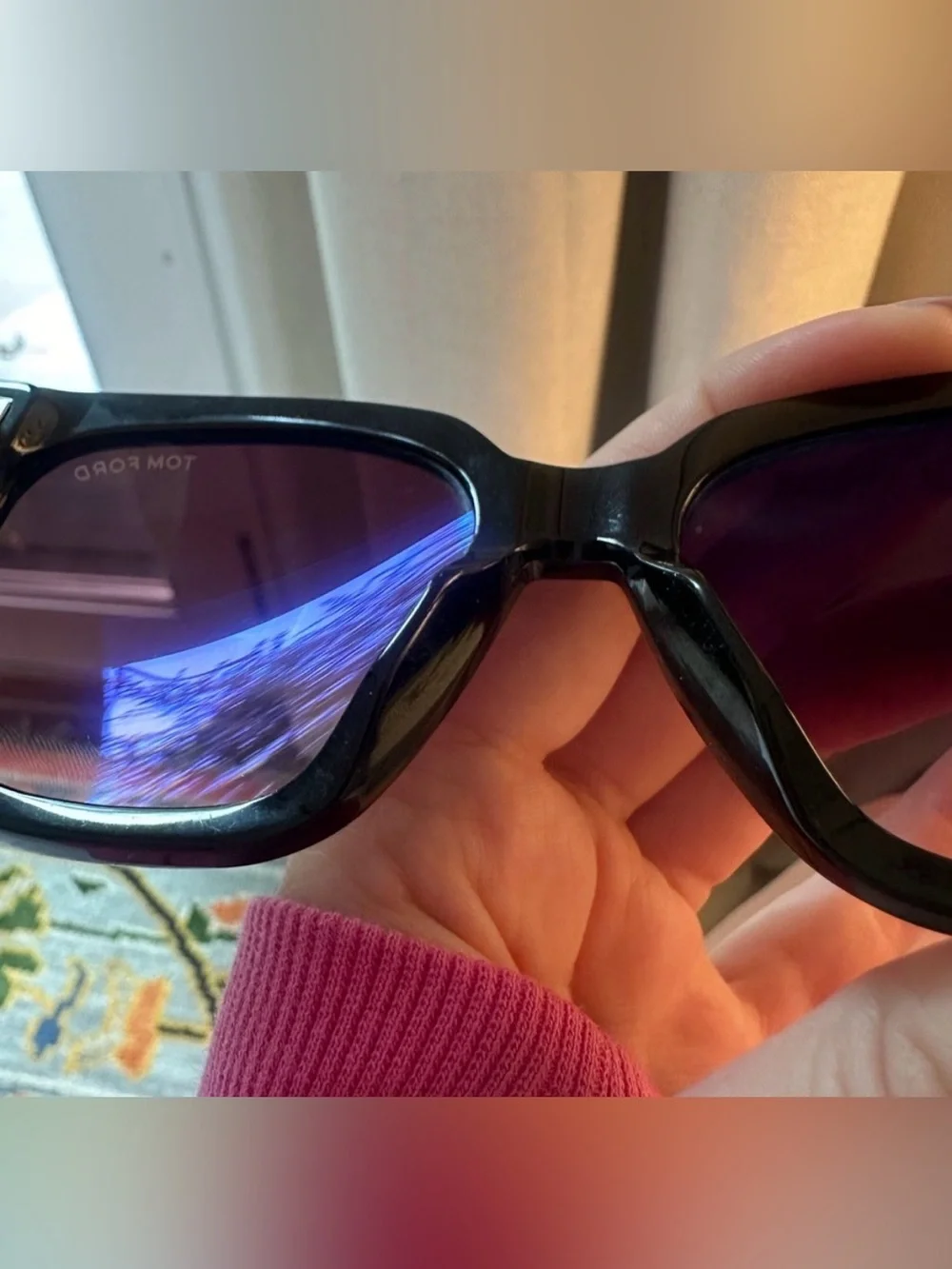 Tom Ford Amarra 55m Gradient Square Sunglasses - Like New